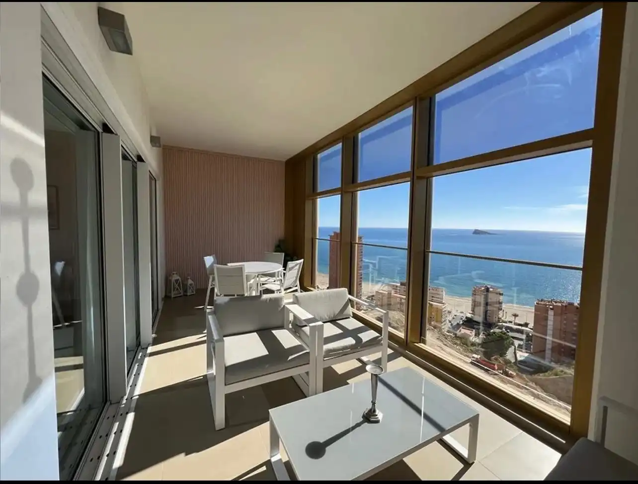 Terrace of Flat for rent in Benidorm  with Furnished, TV and Balcony
