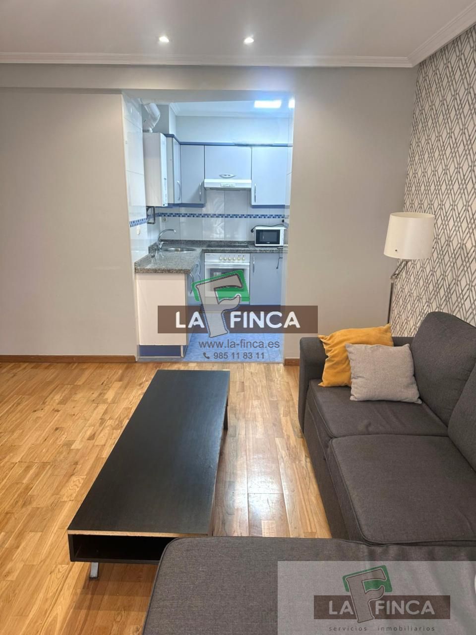 Sala d'estar de Pis en venda en Oviedo  amb Calefacció i Moblat