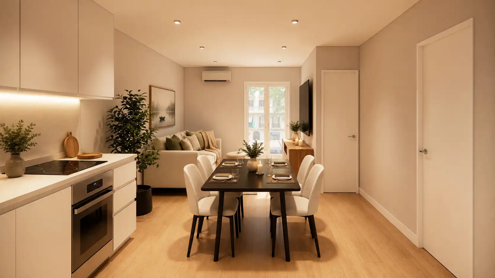 Comedor de Piso en venta en Barcelona con Balcón