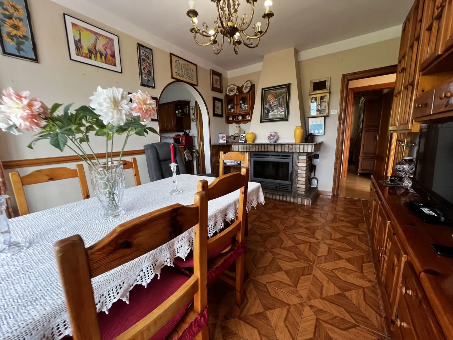 Comedor de Casa o chalet en venta en Polanco con Calefacción, Jardín privado y Parquet