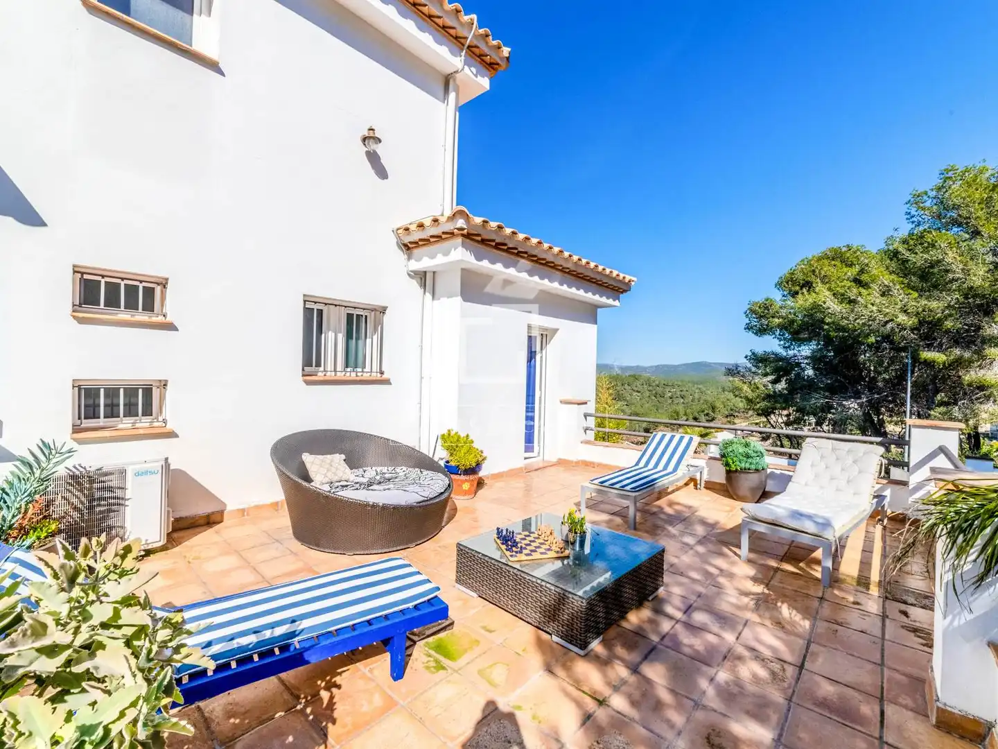 Terrassa de Casa o xalet en venda en Sant Pere de Ribes amb Aire condicionat, Jardí privat i Terrassa