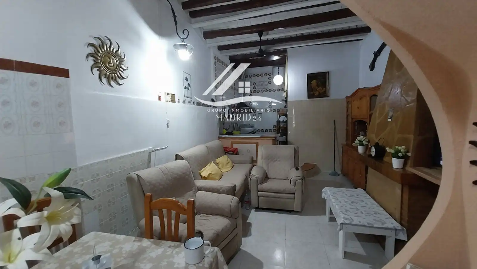 Sala d'estar de Casa adosada en venda en Alcalà de Xivert amb Aire condicionat, Calefacció i Terrassa