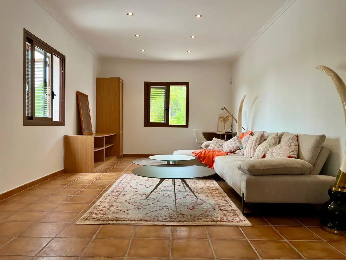 Sala d'estar de Casa o xalet de lloguer en La Nucia amb Jardí privat, Terrassa i Piscina