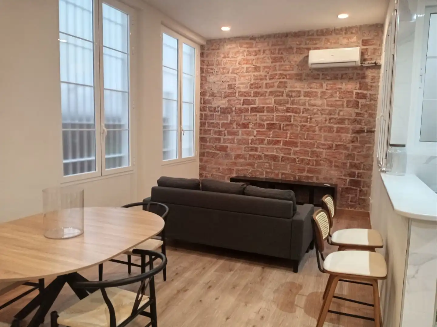 Sala de estar de Apartamento de alquiler en Málaga con Aire acondicionado y Amueblado