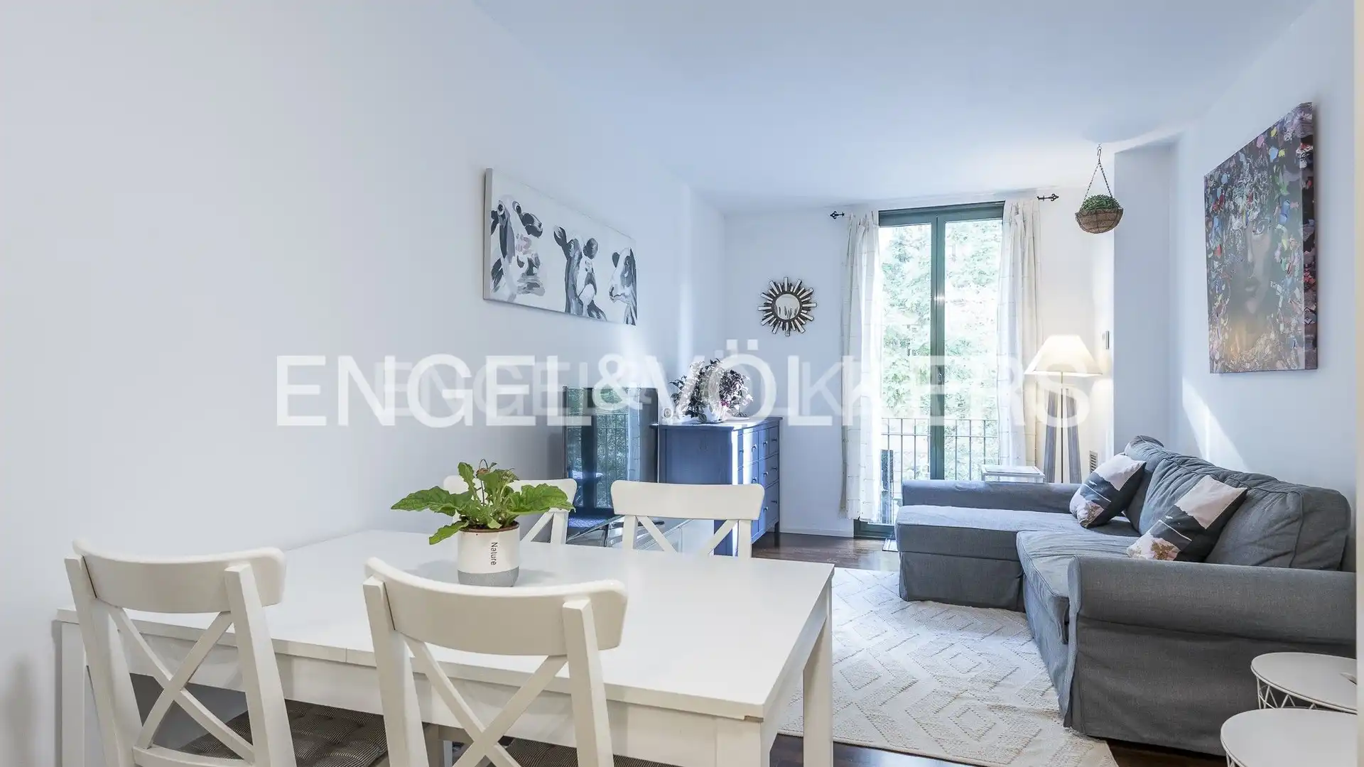 Wohnzimmer von Wohnung zur Miete in  Barcelona Capital mit Klimaanlage, Heizung und Parkett