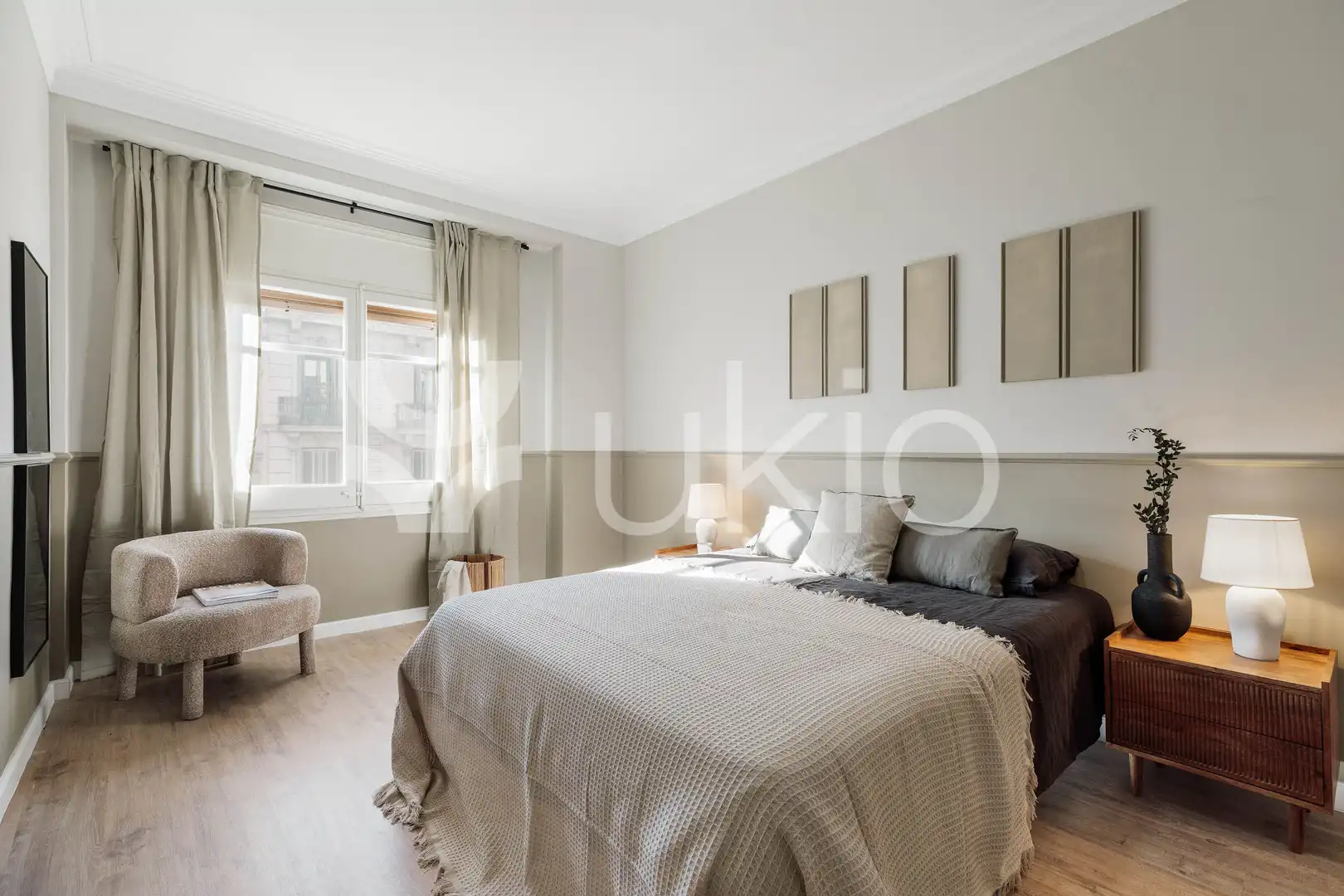Bedroom of Apartments for rent in Barcelona  with Air Conditioner, Heating and Furnished