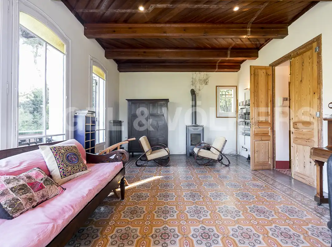 Wohnzimmer von Haus oder Chalet zum Verkauf in Barcelona mit Heizung, Terrasse und Abstellraum