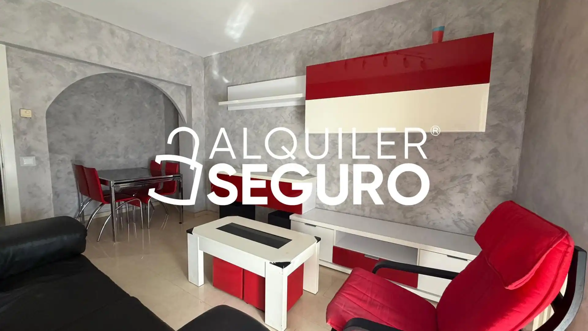 Sala de estar de Piso de alquiler en  Madrid Capital con Calefacción, Terraza y Amueblado