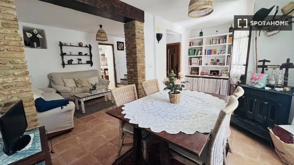 Dining room of Apartments for share in Arriate  with Air Conditioner, Terrace and Furnished