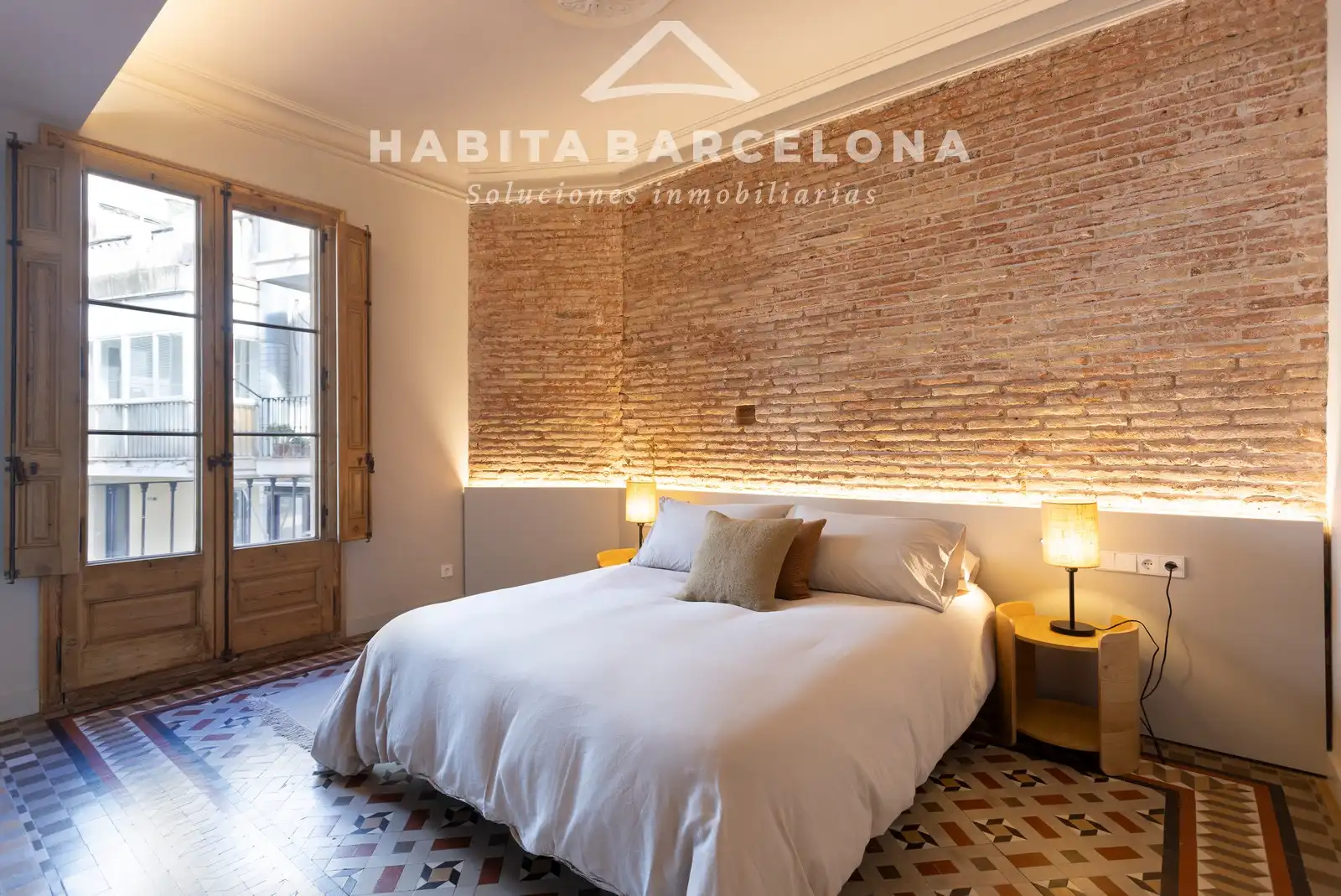 Schlafzimmer von Wohnung zur Miete in Barcelona mit Klimaanlage, Heizung und Parkett
