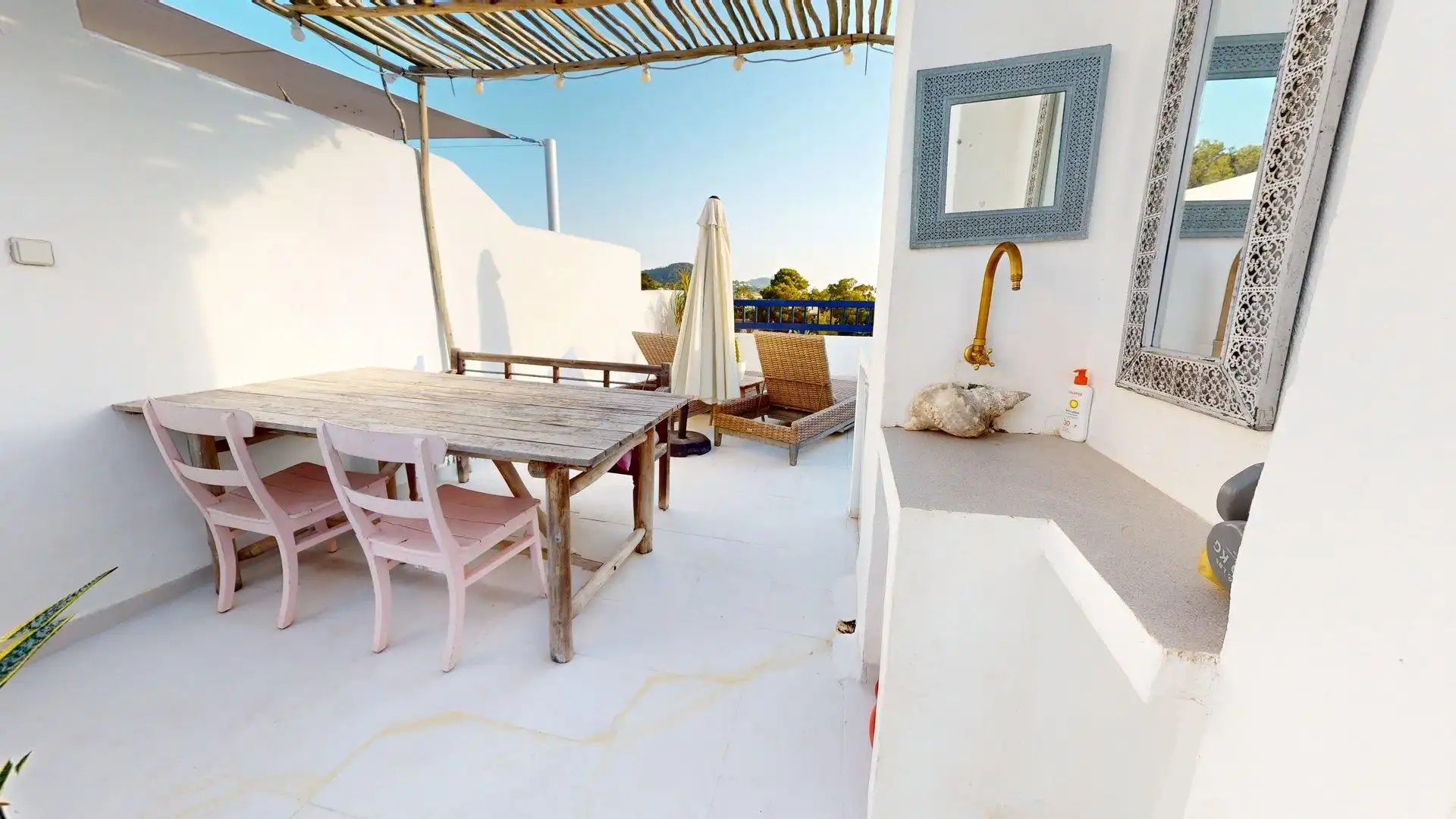 Terraza de Dúplex en venta en Sant Josep de sa Talaia con Aire acondicionado, Terraza y Piscina