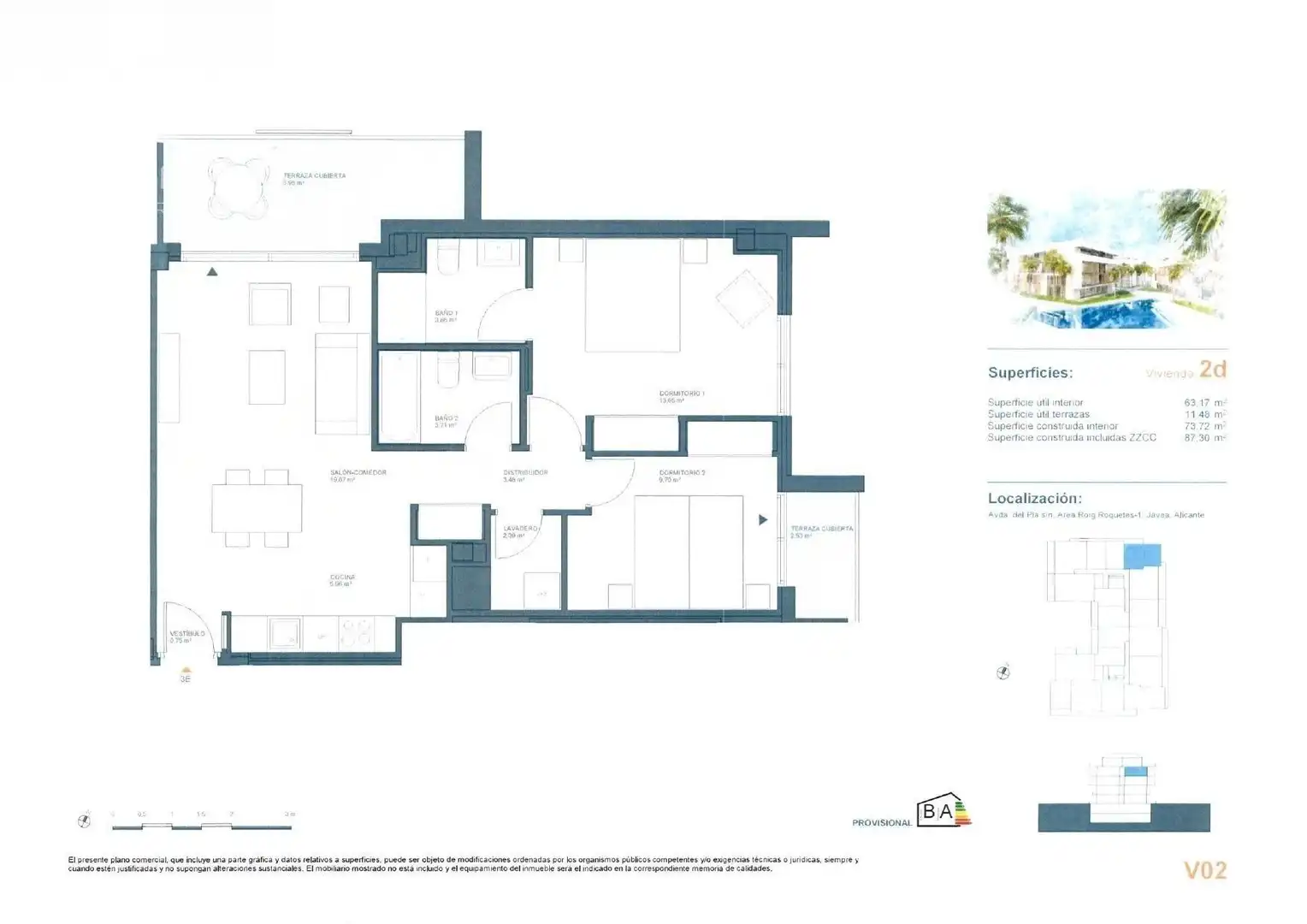 Apartments for sale in Jávea / Xàbia  with Air Conditioner, Heating and Private garden
