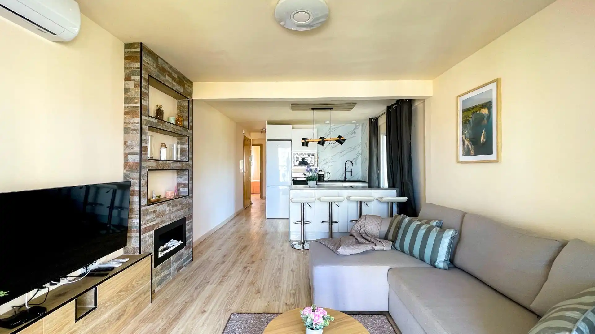 Living room of Apartments for rent in Benidorm  with Air Conditioner, Terrace and Furnished