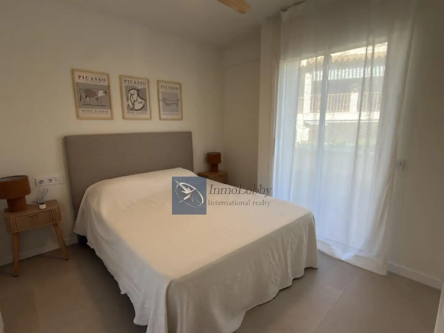 Dormitori de Apartament de lloguer en Castell d'Aro, Platja d'Aro i s'Agaró amb Aire condicionat, Calefacció i Terrassa