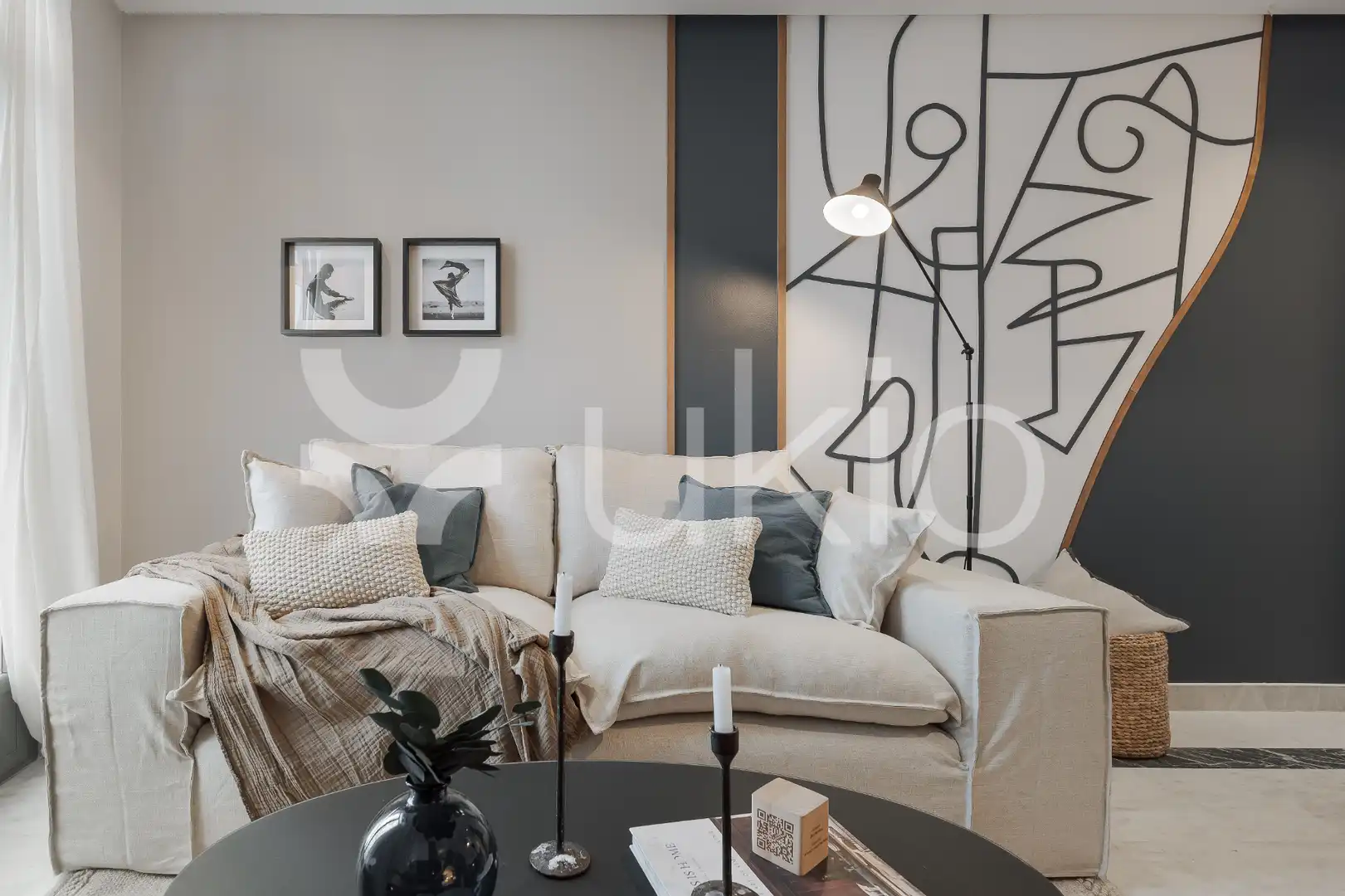 Sala d'estar de Apartament de lloguer en Madrid amb Aire condicionat, Calefacció i Moblat