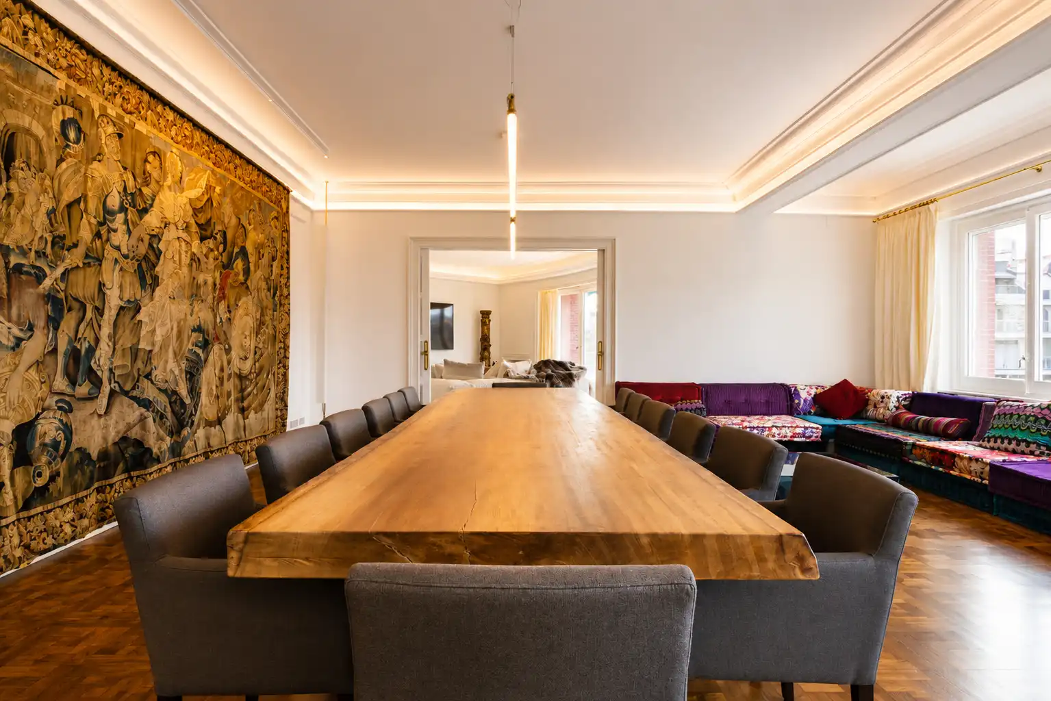 Comedor de Piso de alquiler en Barcelona con Aire acondicionado, Calefacción y Terraza