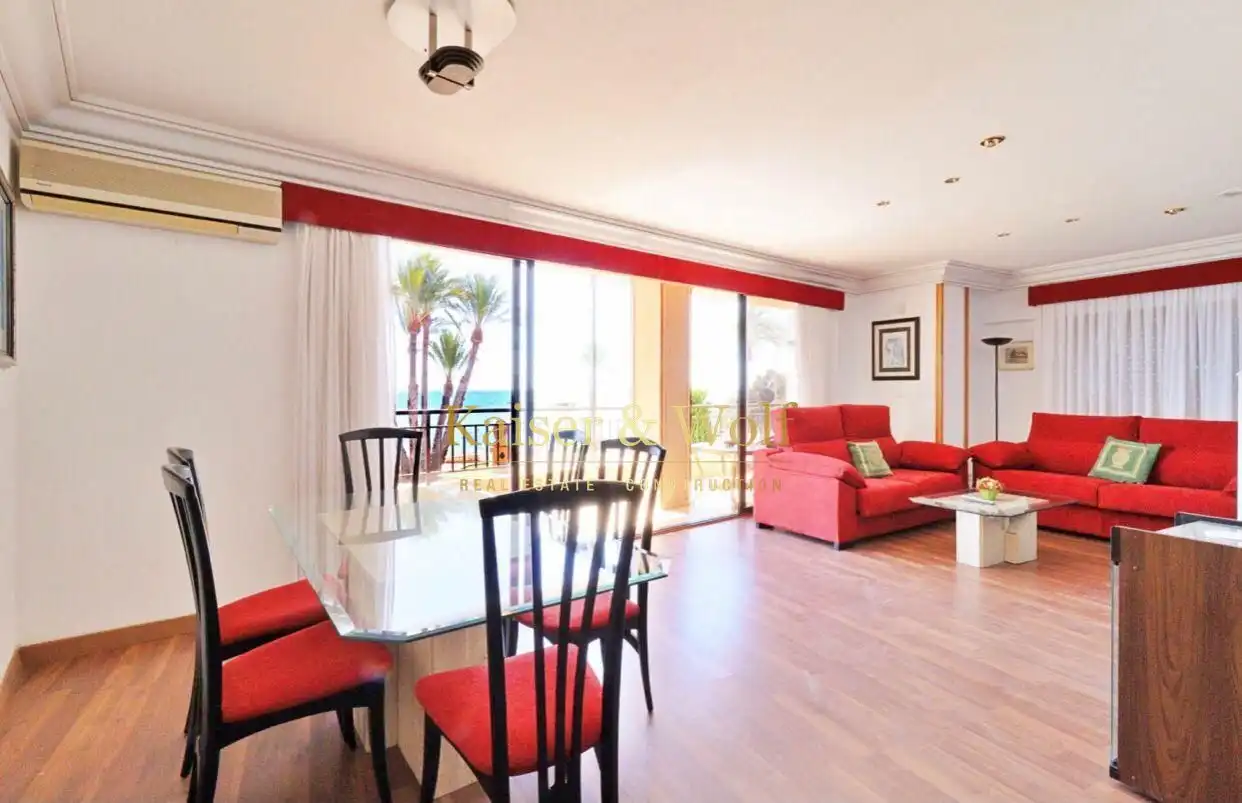 Dining room of Flat for rent in Santa Pola  with Air Conditioner, Terrace and Furnished