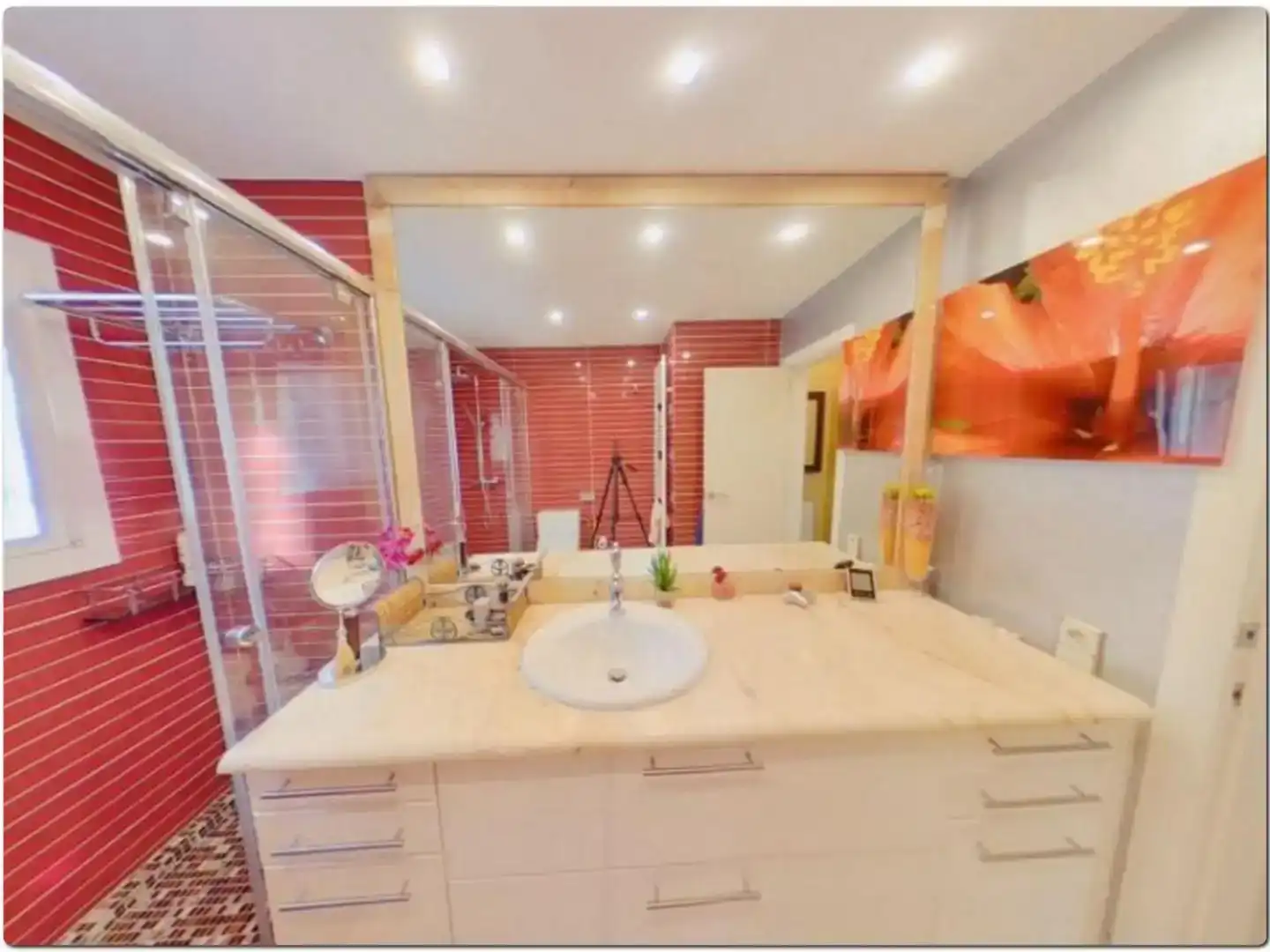 Bathroom of Houses for rent in Lloret de Mar  with Air Conditioner, Private garden and Parquet flooring