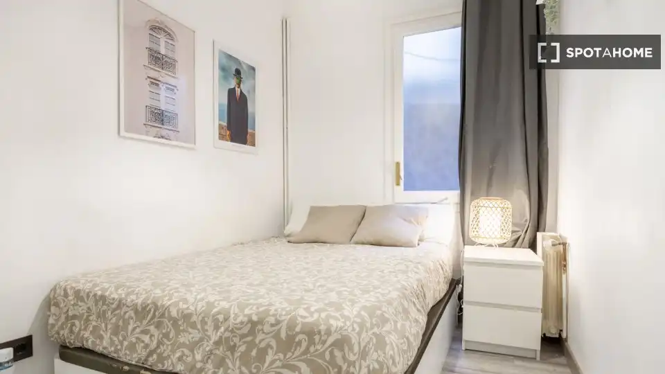 Habitación de Piso para compartir en Barcelona con Aire acondicionado, Calefacción y Amueblado