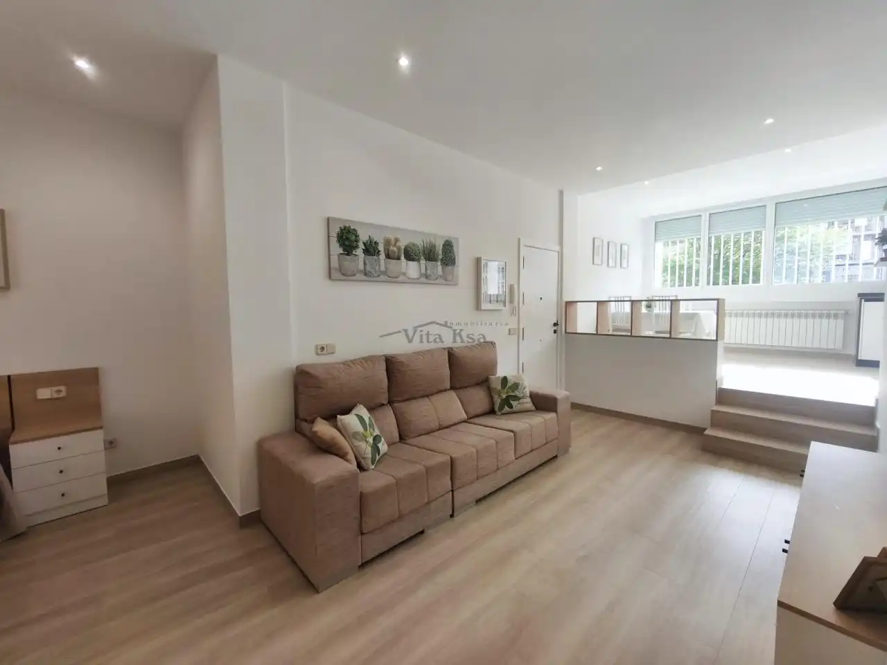 Sala d'estar de Apartament de lloguer en Ourense Capital  amb Aire condicionat, Calefacció i Moblat