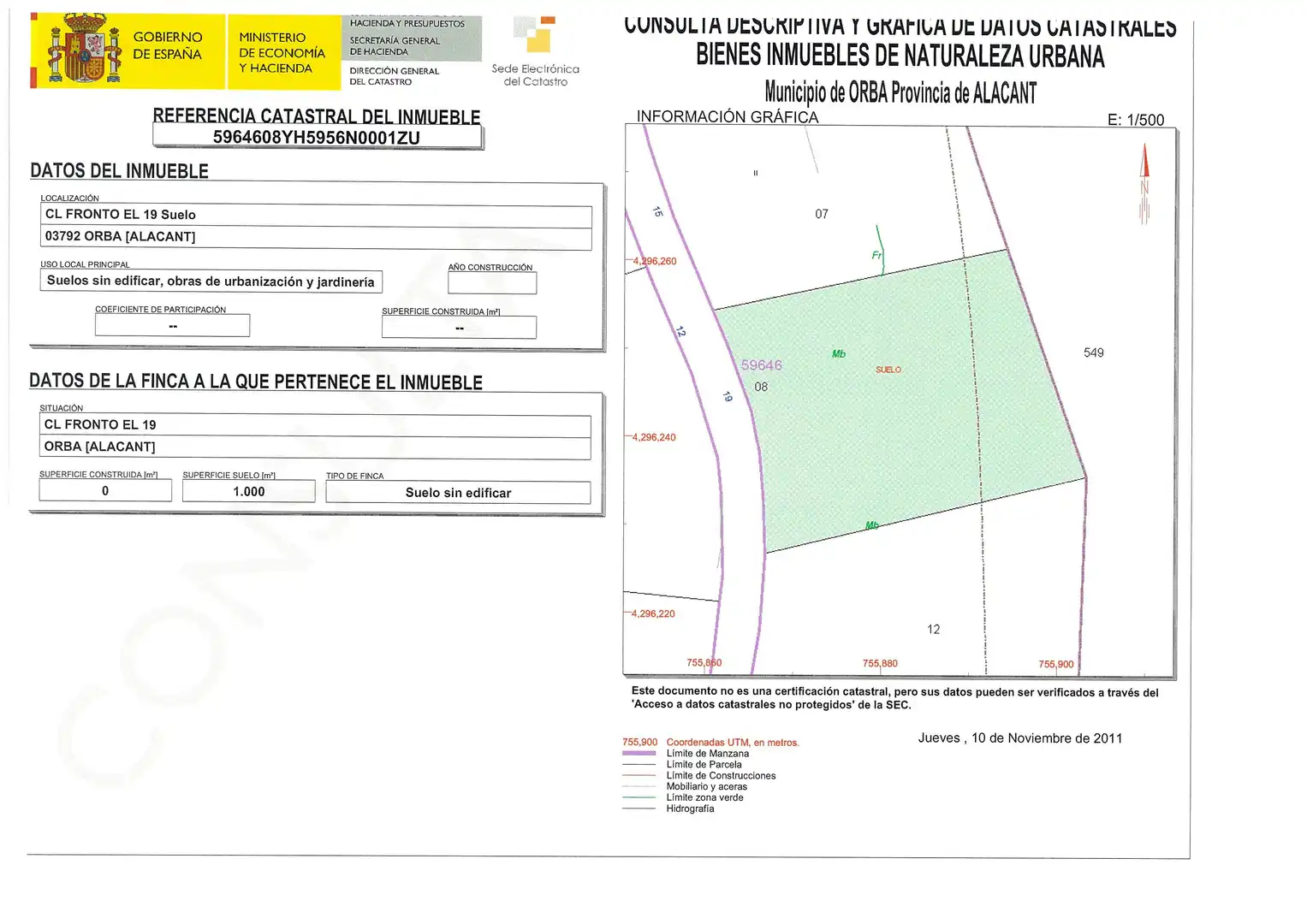 Residential land for sale in Orba