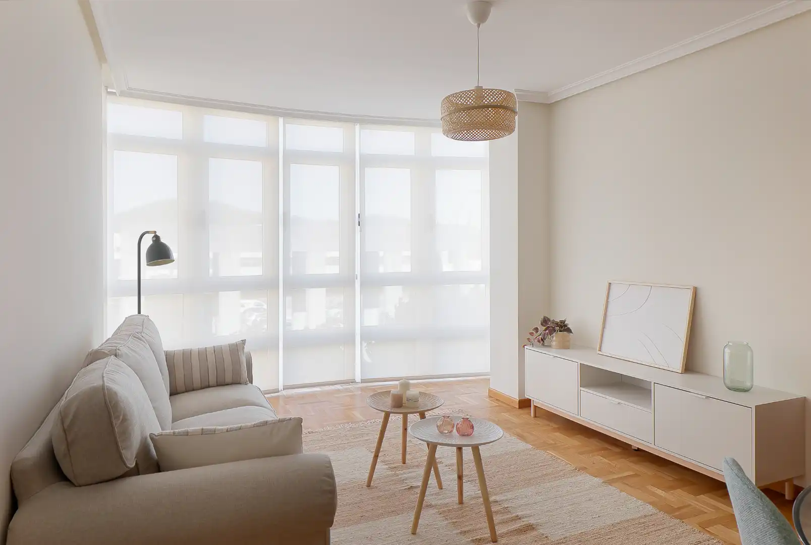 Sala de estar de Piso de alquiler en Avilés con Calefacción, Parquet y Terraza