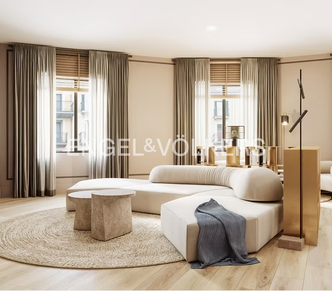 Sala de estar de Piso en venta en  Barcelona Capital con Aire acondicionado, Calefacción y Parquet