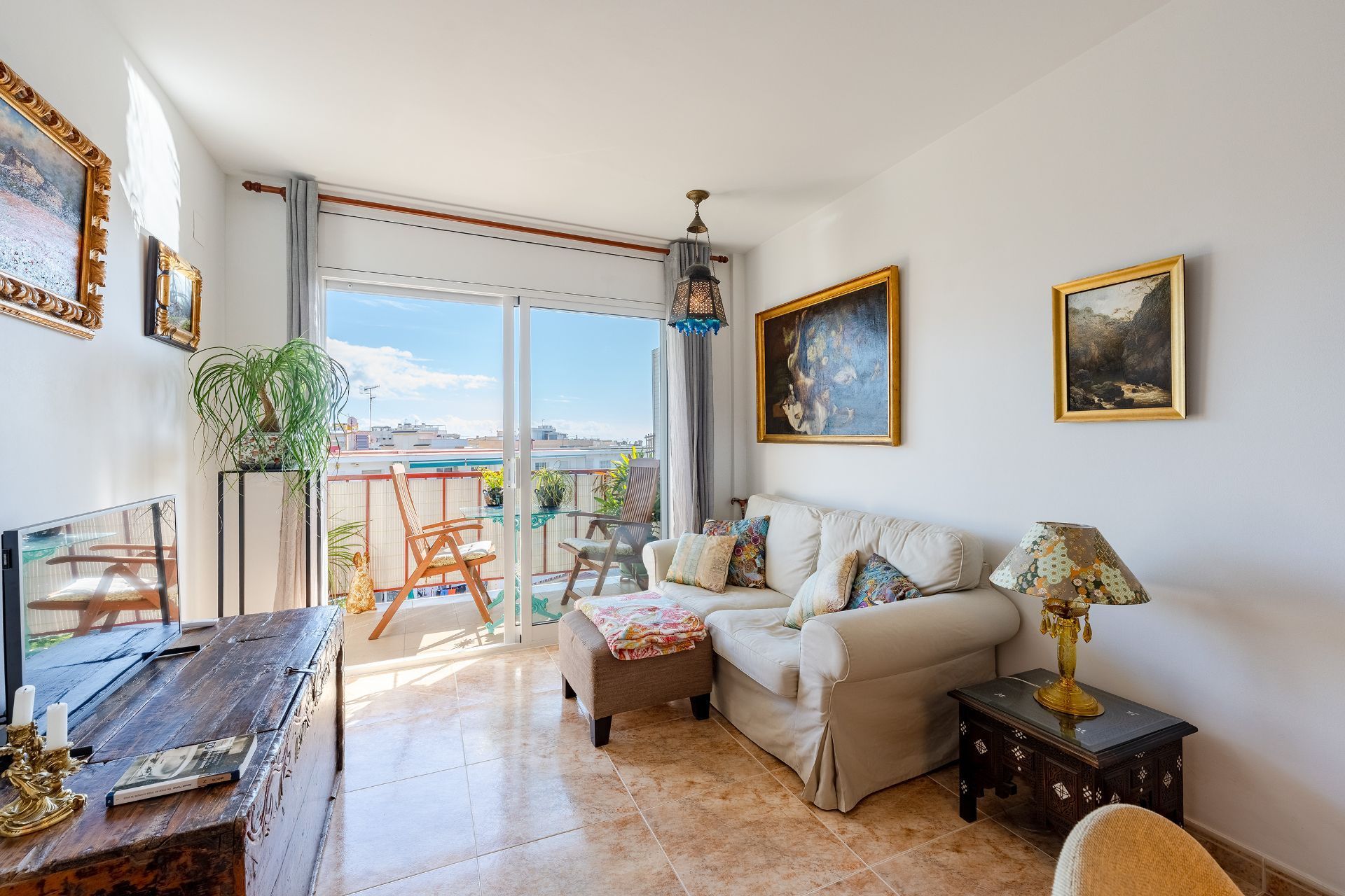 Living room of Flat for sale in Cunit  with Heating, Terrace and Storage room