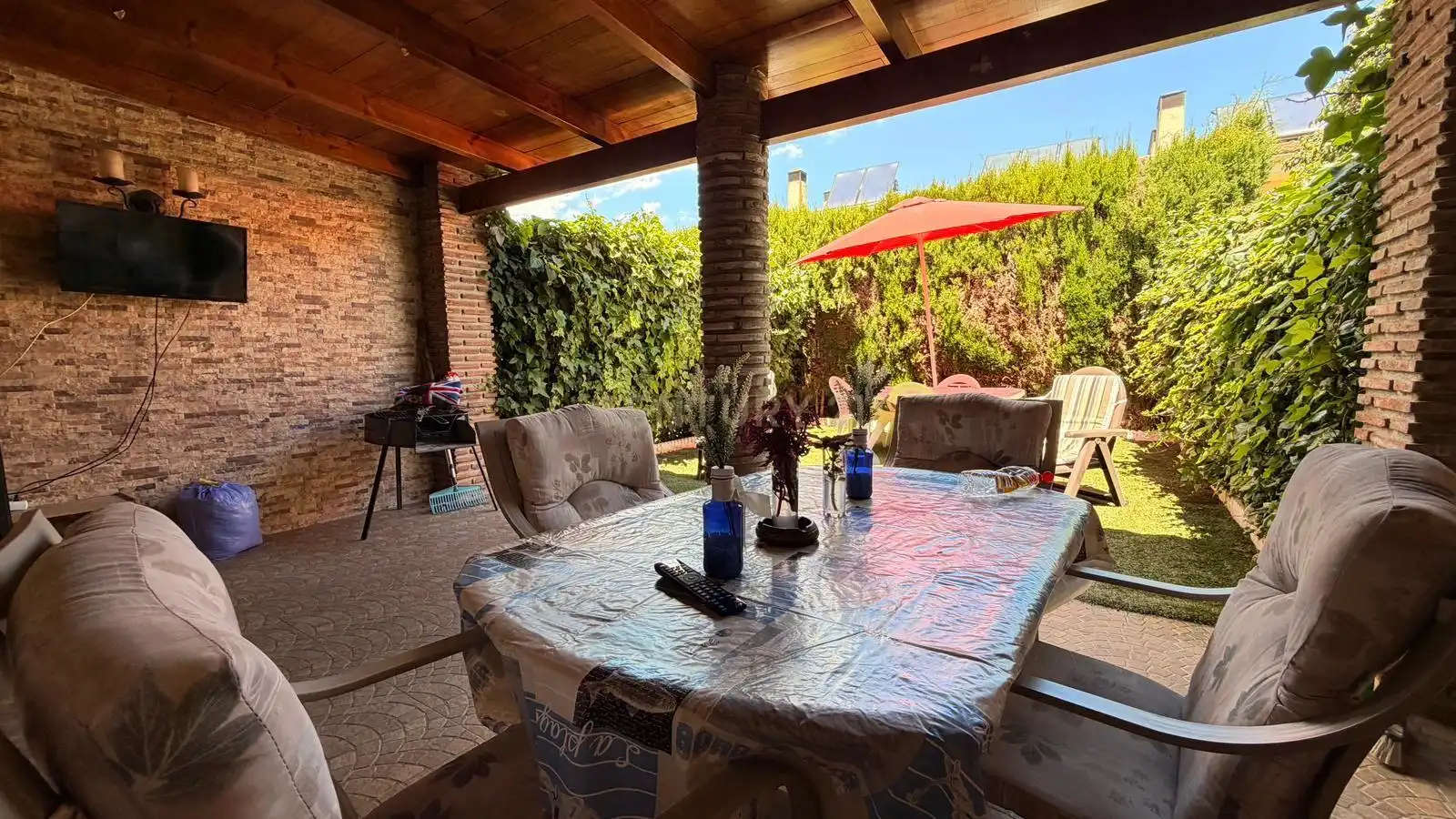 Terrace of Detached homes for sale in Málaga  with Air Conditioner, Storage room and Swimming Pool