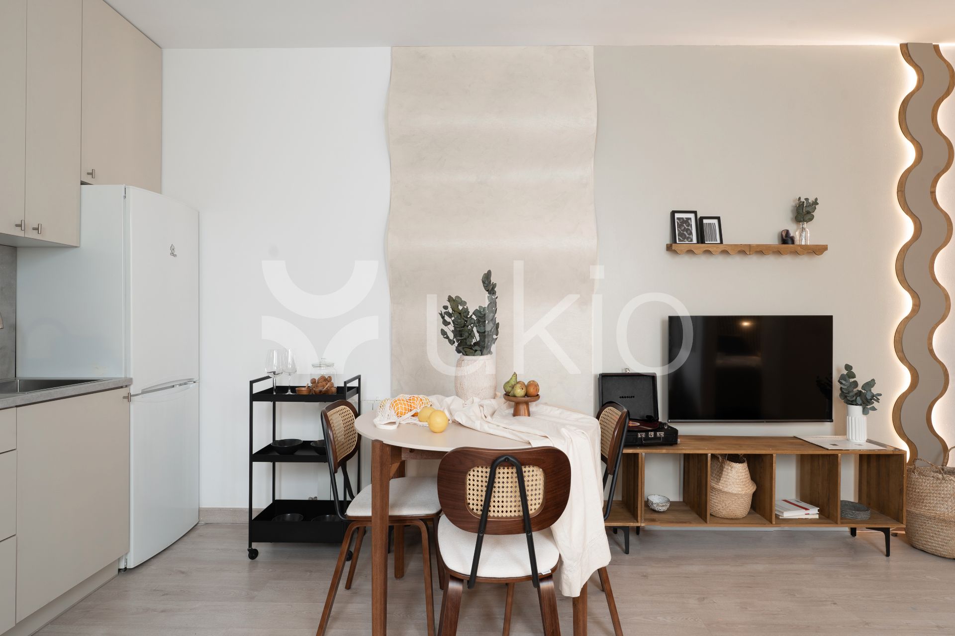 Living room of Apartment to rent in  Madrid Capital  with Air Conditioner, Heating and Furnished