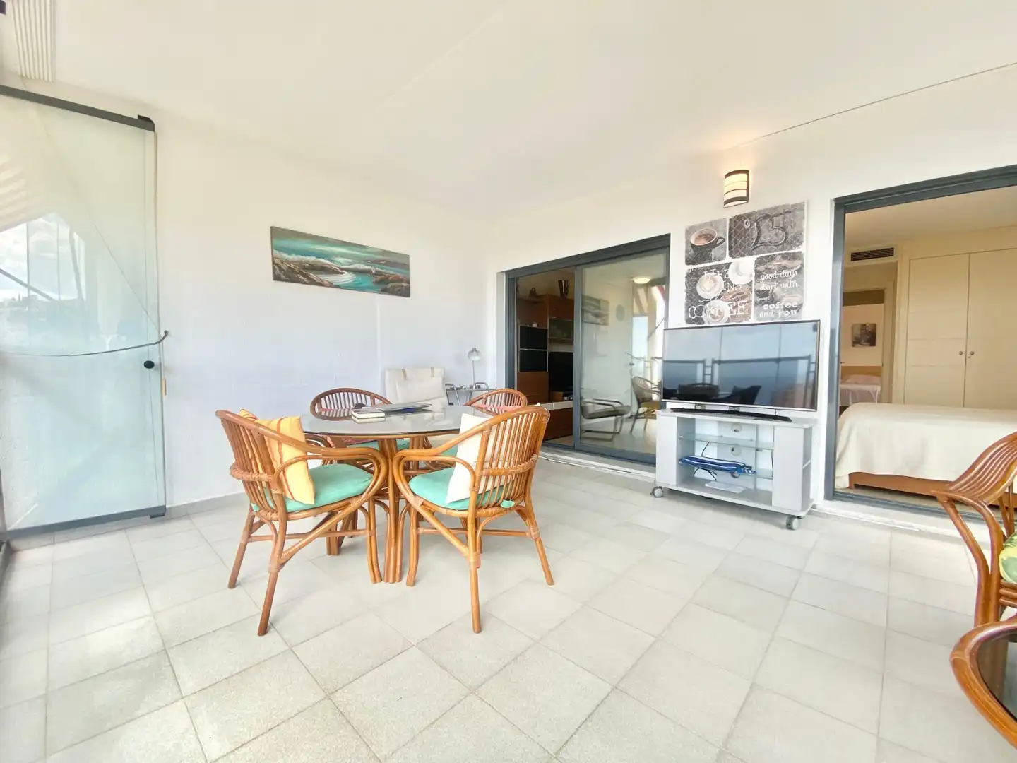 Terraza de Apartamento de alquiler en Benidorm con Aire acondicionado, Calefacción y Terraza