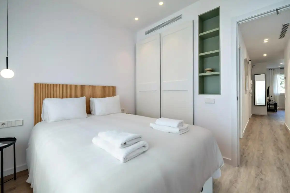 Bedroom of Apartments for rent in Barcelona  with Air Conditioner, Heating and Furnished