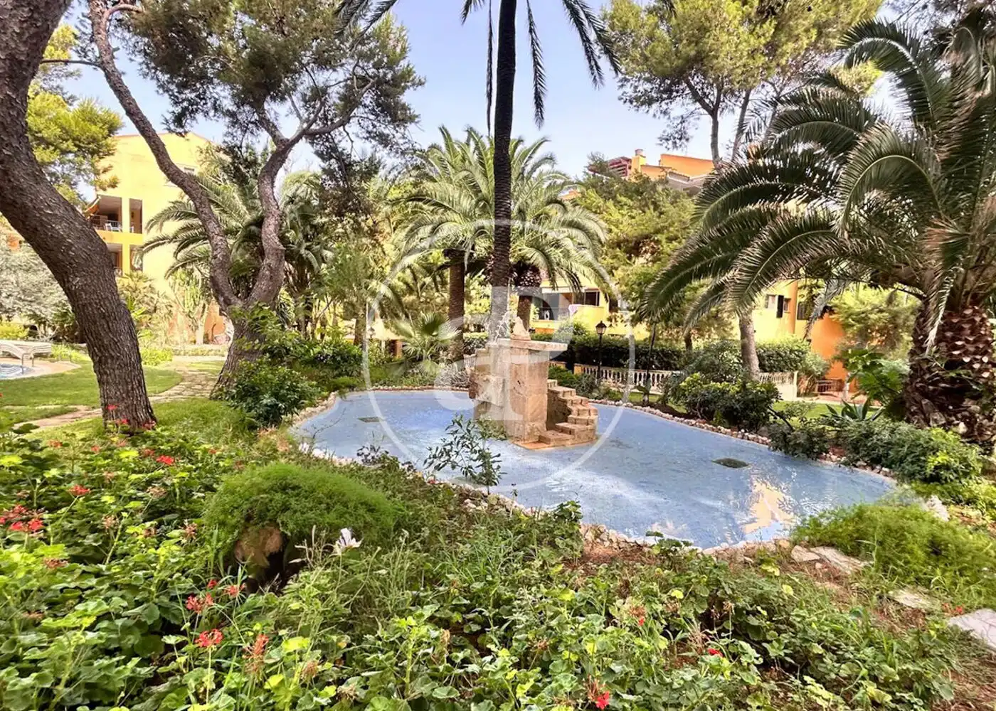 Garten von Dachboden zur Miete in Calvià mit Klimaanlage, Heizung und Privatgarten
