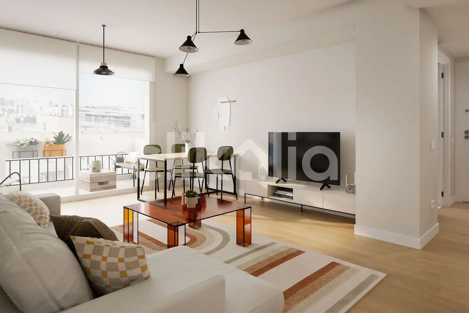 Sala d'estar de Pis en venda en Sevilla amb Aire condicionat i Terrassa