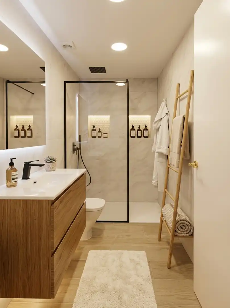 Badezimmer von Wohnung zum Verkauf in Sant Cugat del Vallès mit Klimaanlage, Heizung und Parkett