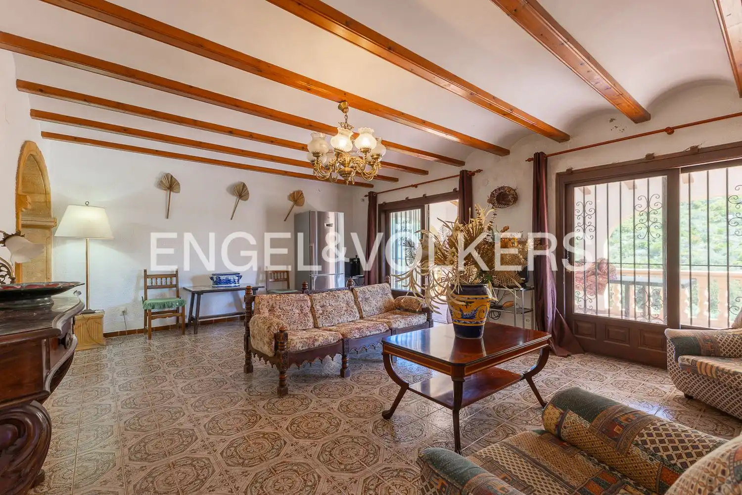 Sala de estar de Casa o chalet en venta en Jávea / Xàbia con Calefacción, Jardín privado y Terraza