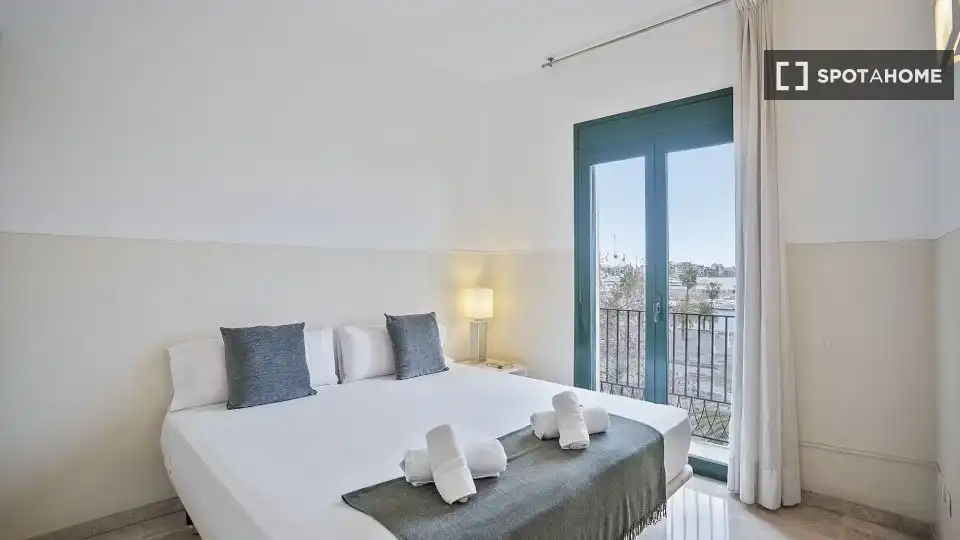 Bedroom of Flat for rent in Barcelona  with Air Conditioner, Heating and Furnished