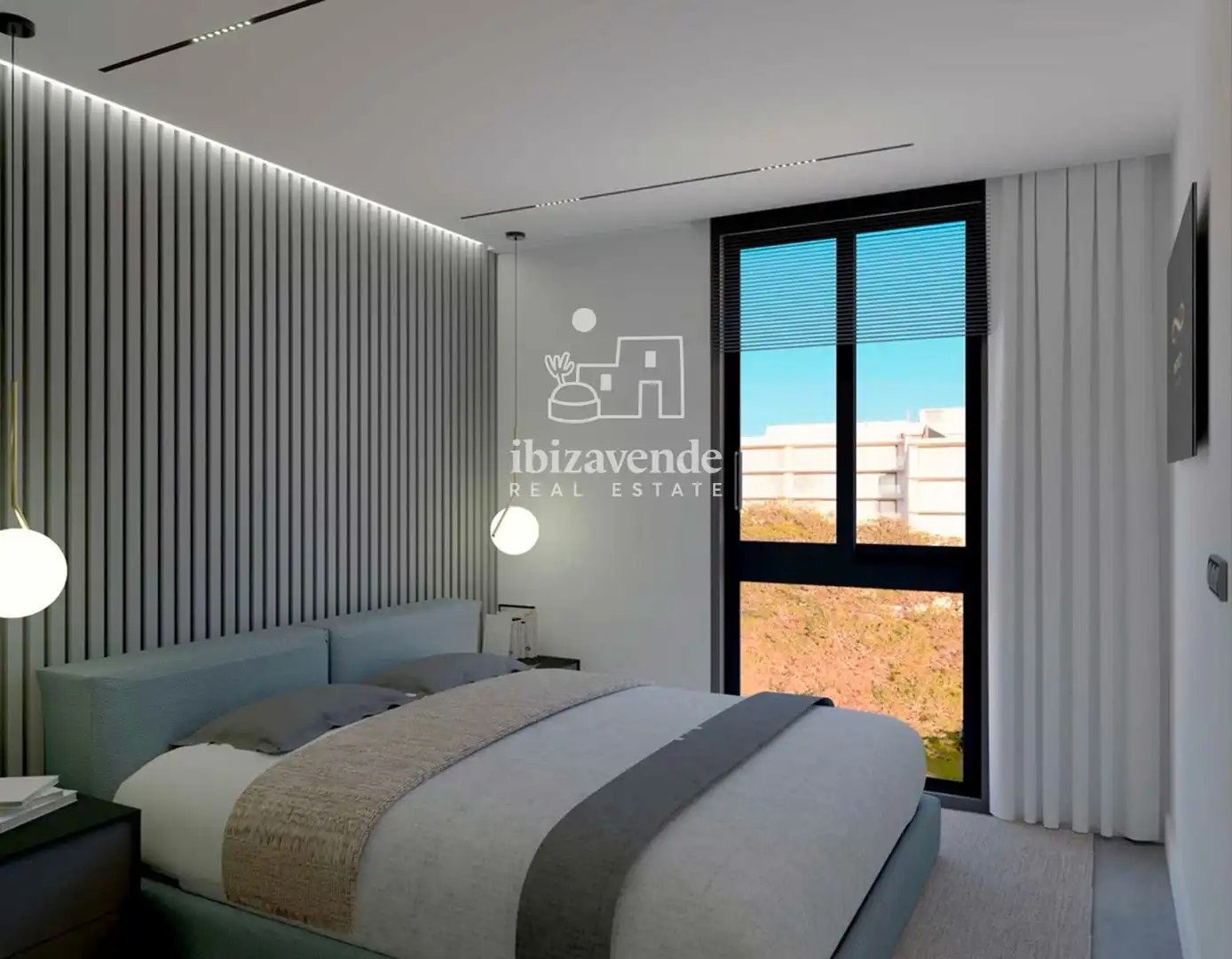 Bedroom of Flat for sale in Sant Antoni de Portmany  with Heating, Terrace and Swimming Pool