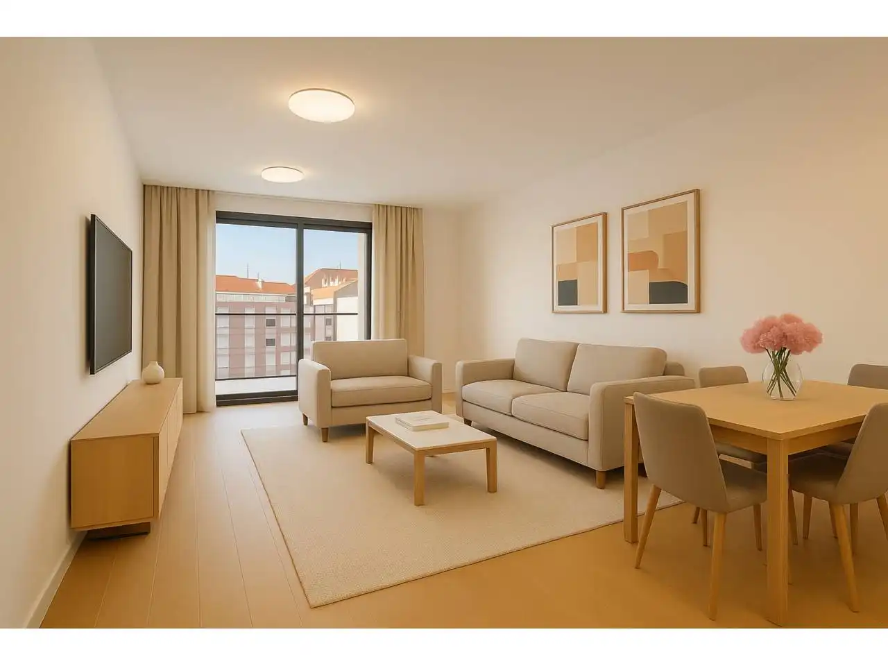 Sala de estar de Piso en venta en Granollers con Aire acondicionado, Calefacción y Parquet