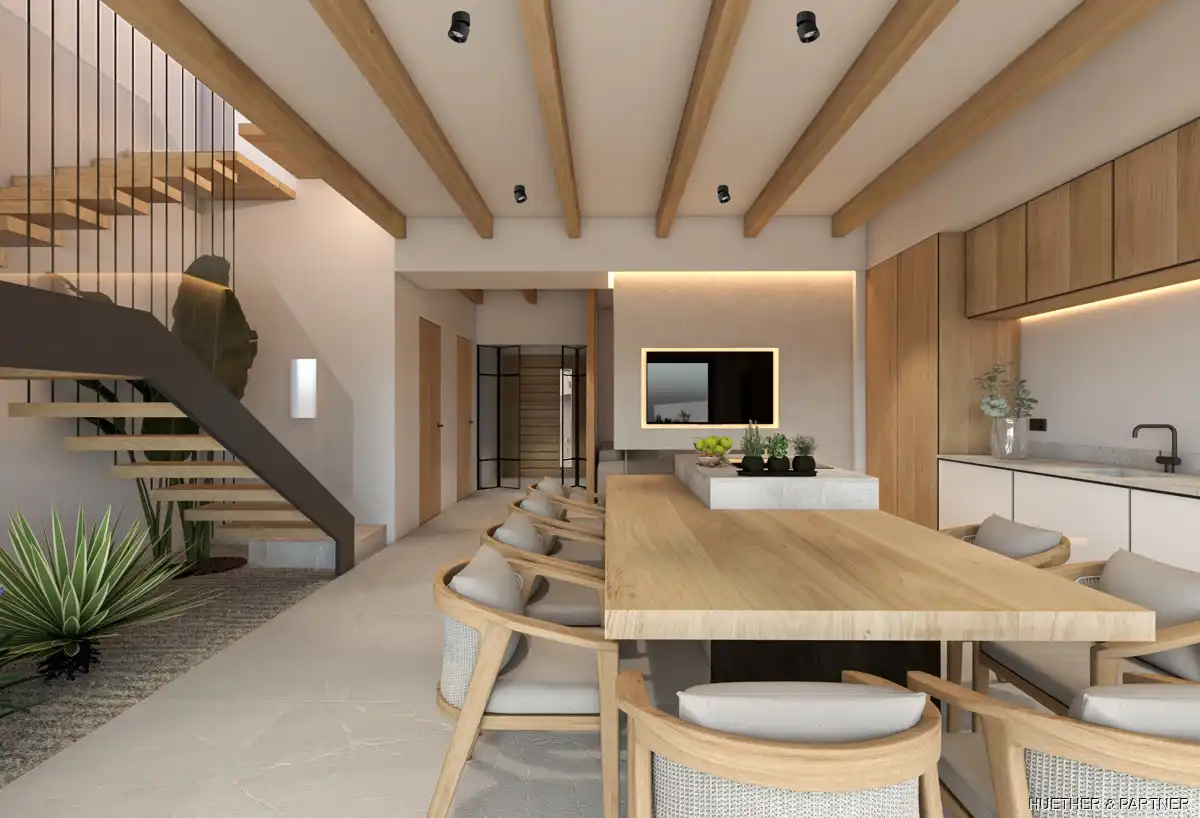 Sala d'estar de Casa o xalet en venda en Alaró amb Aire condicionat, Parquet i Terrassa