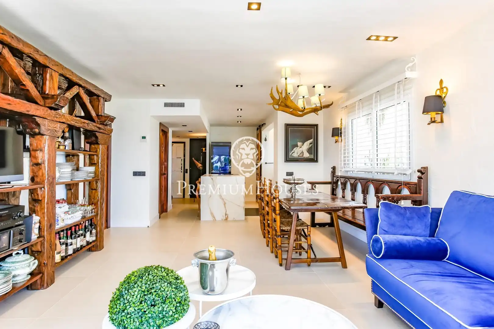 Esszimmer von Erdgeschoss zur Miete in Sitges mit Klimaanlage, Heizung und Terrasse