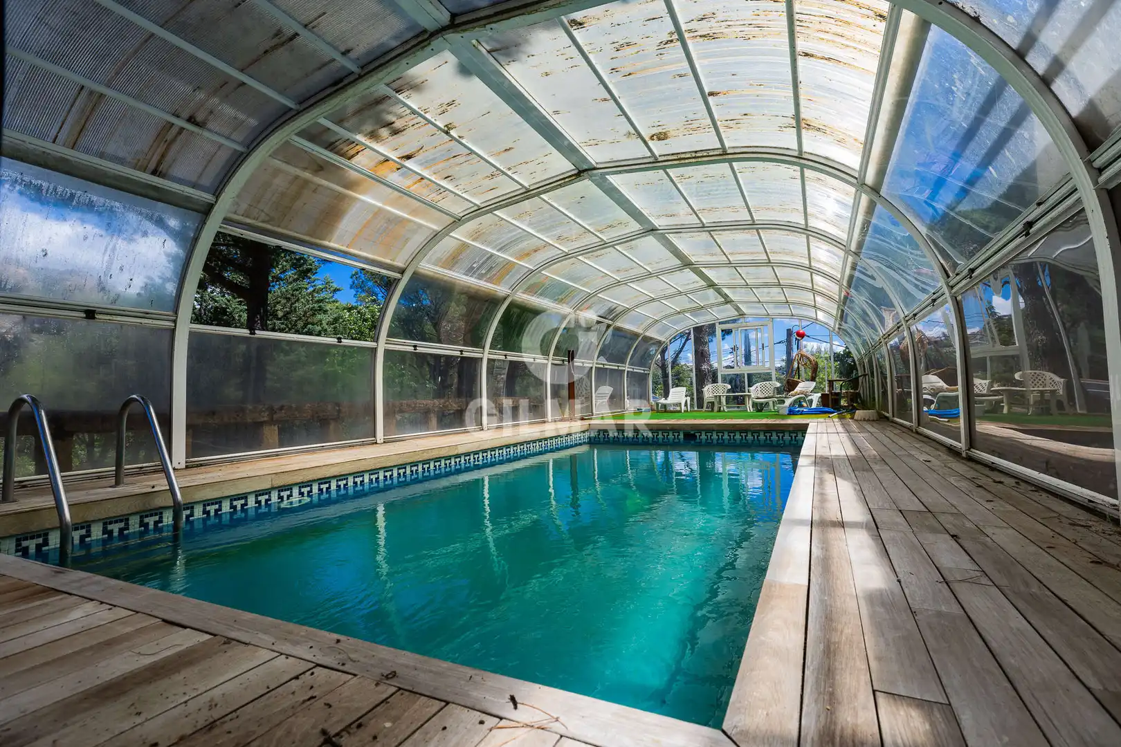Swimming pool of Houses for sale in Manzanares El Real  with Heating, Private garden and Swimming Pool