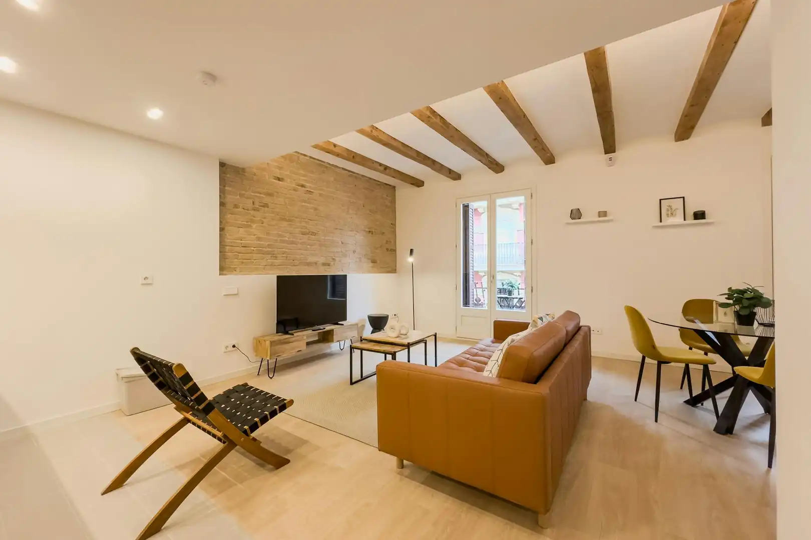 Living room of Flat for rent in Barcelona  with Air Conditioner, Furnished and Washing machine