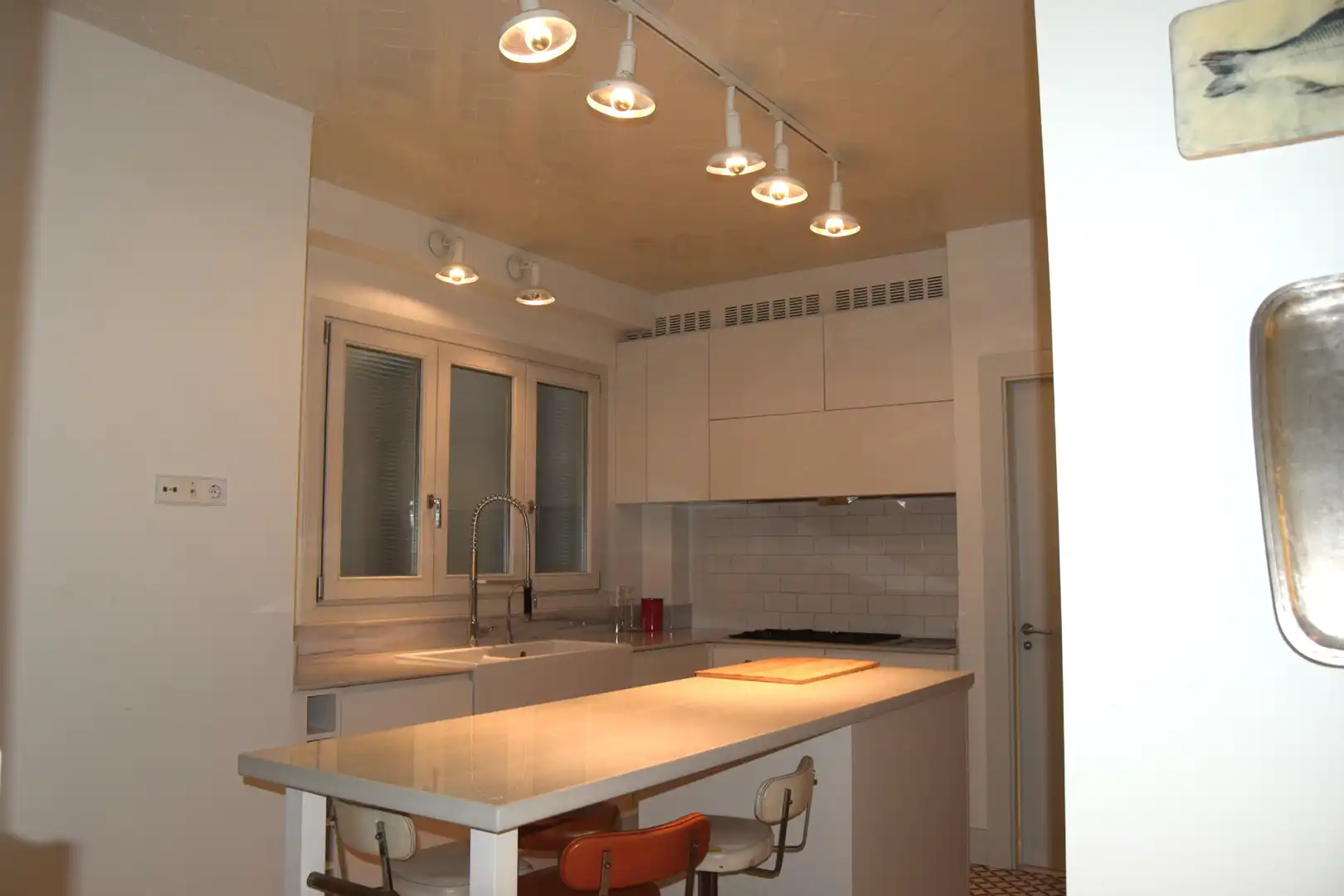 Cocina de Piso de alquiler en Barcelona con Aire acondicionado, Calefacción y Parquet