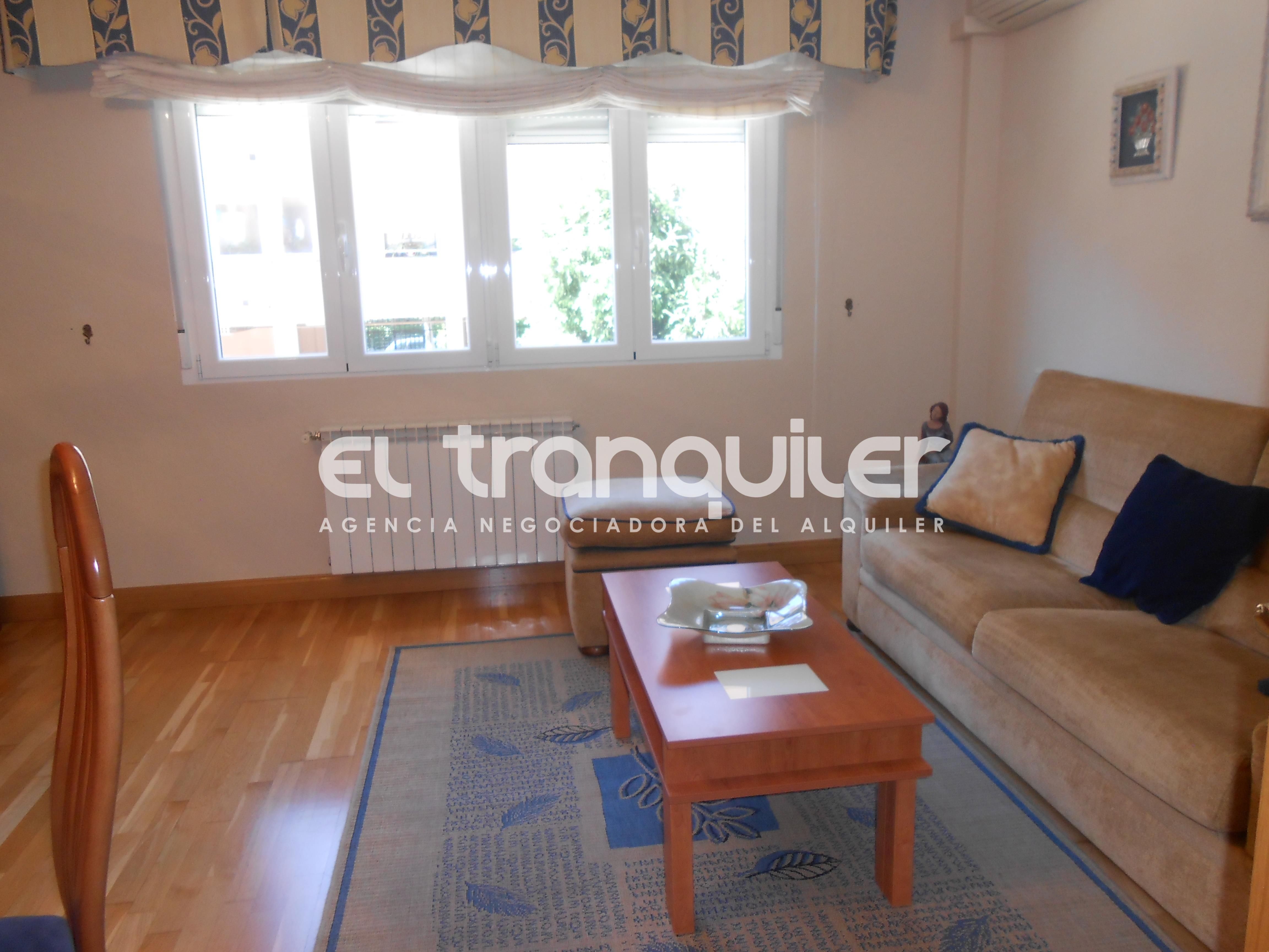 Sala de estar de Piso de alquiler en  Madrid Capital con Aire acondicionado y Lavadora