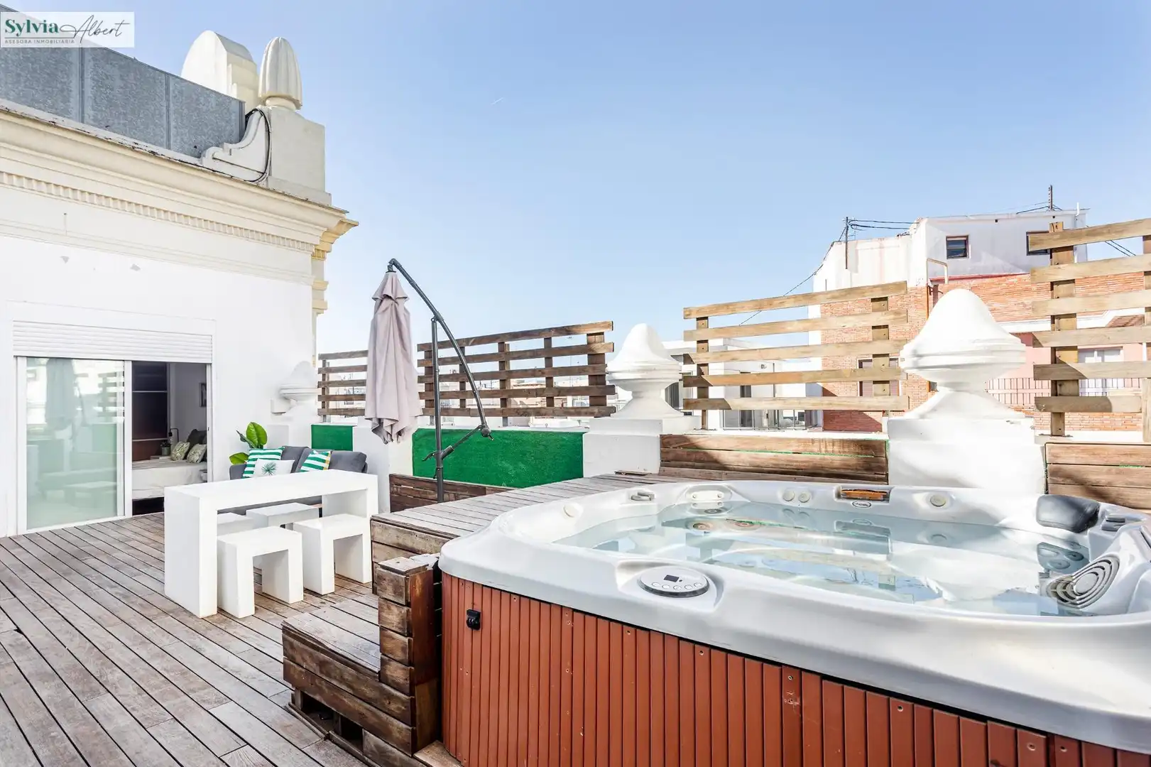 Terraza de Ático de alquiler en Valencia con Aire acondicionado, Parquet y Terraza