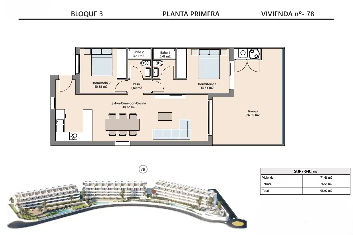 Appartement compact avec piscine à vendre à Balcón de Finestrat - Terra Marina, imagen 16