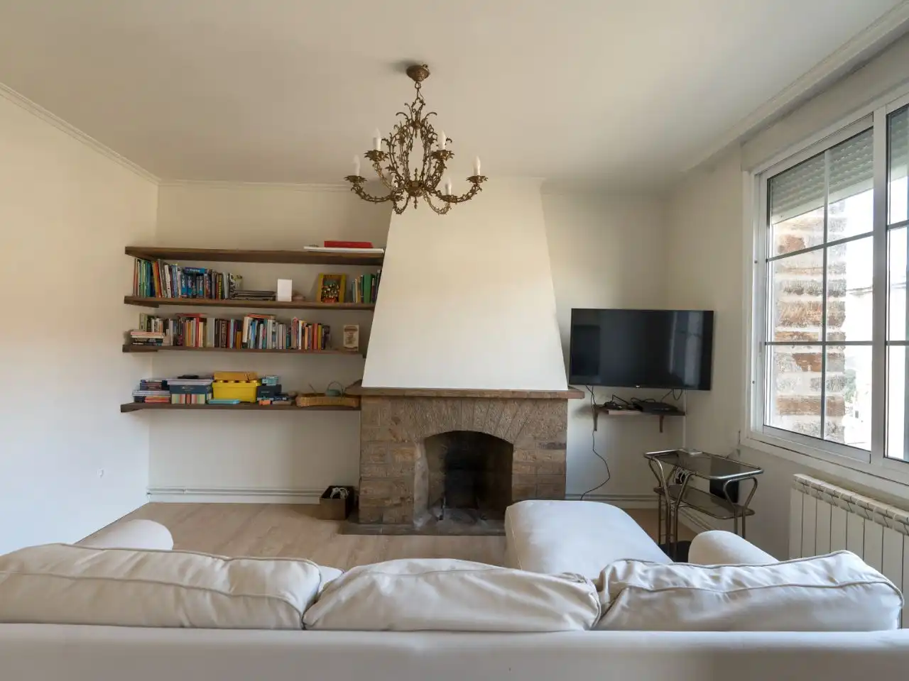 Sala d'estar de Pis en venda en Santiago de Compostela 