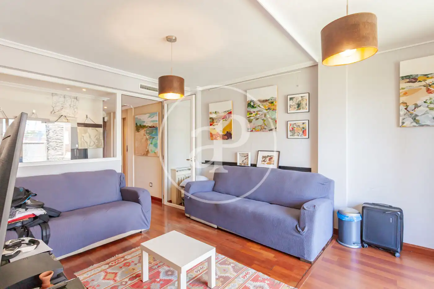 Sala de estar de Casa adosada en venta en Madrid con Aire acondicionado, Calefacción y Jardín privado