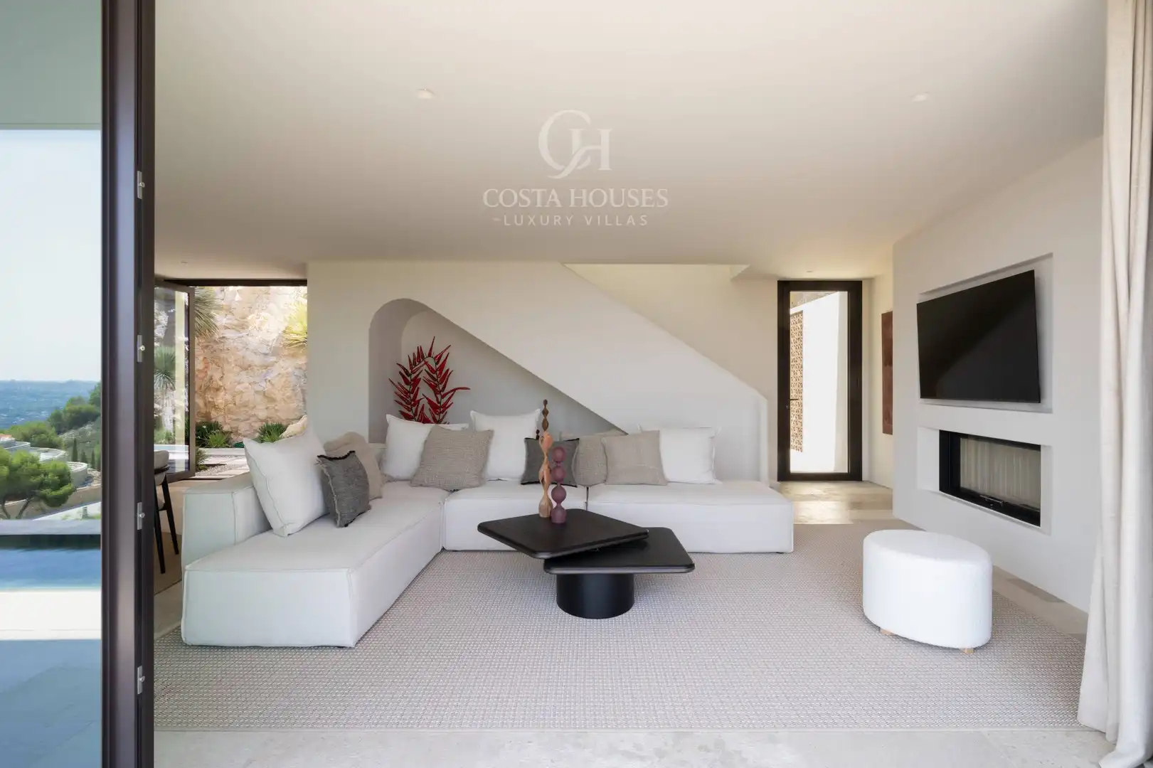 Living room of Houses for sale in Jávea / Xàbia  with Air Conditioner, Private garden and Terrace